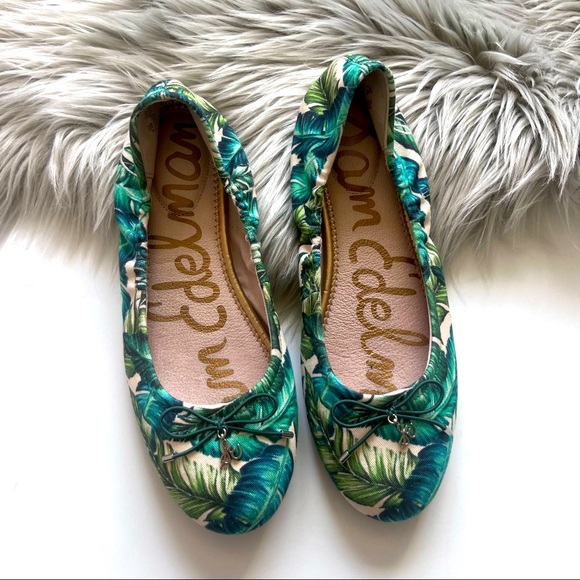 Sam Edelman Felicia Banana Leaf Print Flats - Picture 2 of 4